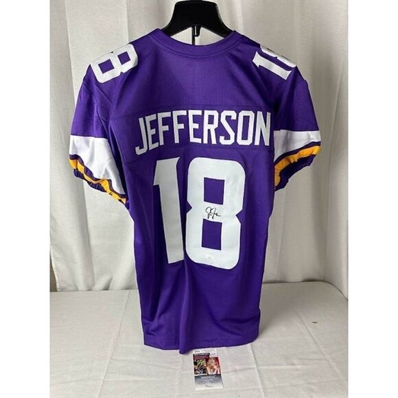 Justin Jefferson signed autographed Minnesota Vikings custom XL Jersey JSA - Picture 1 of 4